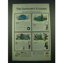 1970 Hudson Sprayers and Dusters Ad - The Gardener's Almanac