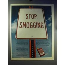 1970 Lark Cigarettes Ad - Stop Smogging