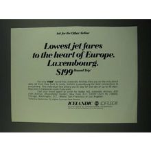 1970 Icelandic Airline Ad - Lowest Jet Fares to the Heart of Europe