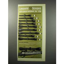 1970 Leupold Scopes Ad - Are Guaranteed For Life