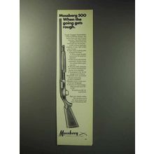 1971 Mossberg 500 Shotgun Ad - When Going Gets Rough