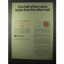 1971 Pitney-Bowes Postage Meter Ad - Faster Than