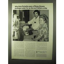 1971 Pitney-Bowes Postage Meter Ad - Bob Pichette Uses