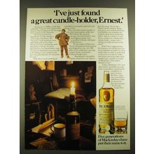 1979 Mackinlays Scotch Ad - A Great Candle-Holder