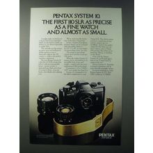 1979 Pentax System 10 Auto 110 Camera Ad - Precise as a Fine Watch