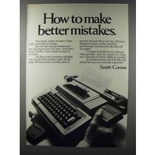 1981 Smith-Corona Coronet XL Typewriter Ad - Mistakes