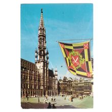 GRAND SQUARE, TOWN HALL, BRUSSELS, Belgium .used postcard 1984 postmark #