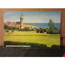 ESPLANADE & CLOCK TOWER, EXMOUTH, DEVON used postcard by e t w Dennis 1963? pm =