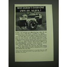 1962 Alpa Camera Ad - Why Doesn't Everyone own an Alpa?