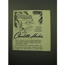 1950 Hotel Charlotte Harbor Advertisement - Punta Gorda, Florida
