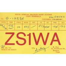 Kenwyn Cape South Africa 1970s Amateur Radio QSL Card