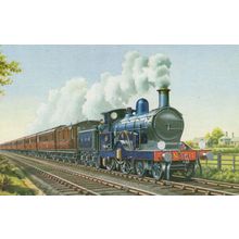 GER Norfolk Coast Express Hauled by Oil Burning 1960s Train Postcard