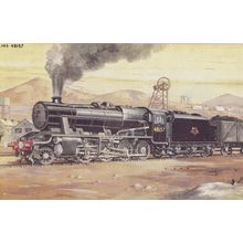 LMS 48157 Class 2-8-0 Heavy Freight Train Postcard