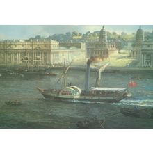 The Eagle Packet Ship at London Isle Of Dogs Painting Postcard