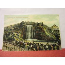 RIVER CAVES OF THE WORLD, BLACKPOOL, LANCASHIRE. used antique postcard 1909 pm /