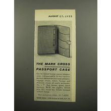 1955 Mark Cross Passport Case Advertisement