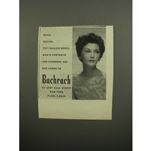 1955 Bachrach Photography Ad - Dovima, top fashion model