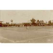 Tennis Court Mitcham London Antique RPC Postcard Please Read