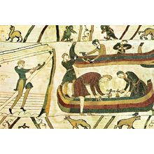 Tapisserie de Bayeux Building The Invasion Fleet Postcard