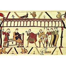 Tapisserie de Bayeux William Receives Harold Formally At His Castle Postcard
