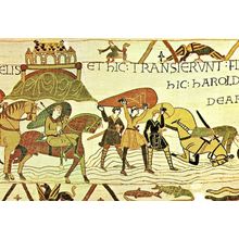 Tapisserie de Bayeux Norman Army Crosses The Couesnon Postcard