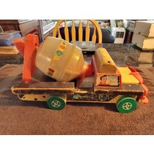 Old Vintage Original Fisher Price Concrete Mixer Truck # 926 1959