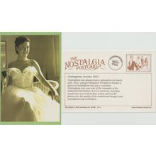 Postcard Nottingham Lace Gown Salesgirl Model 1952 - Nostalgia