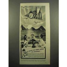 1941 Dole Pineapple Juice Ad - Get Aboard Magic Carpet