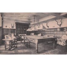 Billiard Room North Shore Club Skegness Lincs Old WW1 War Postcard