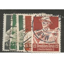 GERMANY EMPIRE SET #B60-64 SHORT SET VERY NICE