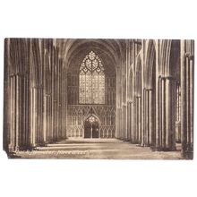 YORK MINSTER Nave west unused. postcard F Frith & co 58669 =