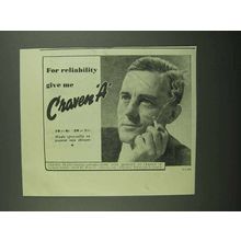 1939 Craven A Cigarettes Ad - For Reliability Give
