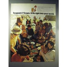 1971 Seagram's 7 Crown Whiskey Ad - Fits Your World