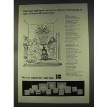 1977 Kodak Movie Film Ad - High-Speed Movies Explain