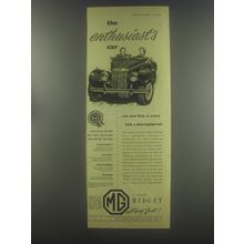 1954 MG Midget Car Ad - The enthusiast's car