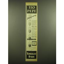 1968 Gonzalez Byass Tio Pepe Sherry Advertisement