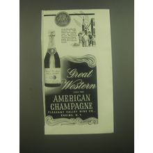 1945 Great Western American Champagne Ad - At the Bruxelles Exposition in 1910
