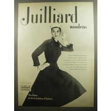 1952 Juilliard Dress Ad - Juilliard Woolens