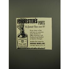 1952 Vintage Wines, Inc. Forrester's Ports Advertisement