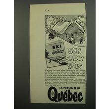 1953 Quebec Canada Advertisement - Sun Snow Skis