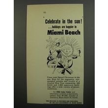1953 Miami Beach Florida Ad - Celebrate in the sun! ..holidays are happier