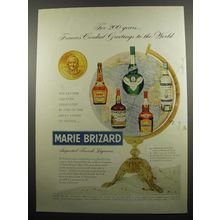 1955 Marie Brizard Liqueurs Ad - For 200 years.. France's Cordial Greetings