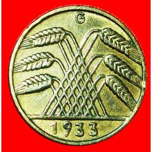 THIRD REICH (1933-1945): GERMANY ★ 10 PFENNIGS 1933G BADEN!★LOW START★NO RESERVE
