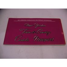 1977 CHRYSLER OPERATING INSTRUCTIONS NEW YORKER TOWN & COUNTRY CORDOBA NEWPORT