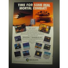 1994 Absolute Video Games Ad - Super Battletank 2 and Turn and Burn: No-Fly Zone