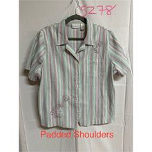 Vintage Alfred Dunner Women's Striped Button-Up Shirt Size 20 Multicolor