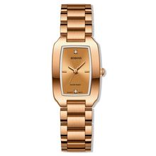 BINBOND N321 Square Temperament Metal 30M Waterproof Quartz Watch, Rose Gold, Go