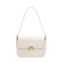 Women Genuine Leather Hobo Bags Tote Handbag White