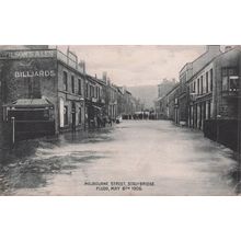 Billiards Pub Melbourne Street Stalybridge Flood 1906 Manchester Old Postcard