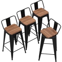Andeworld 30 Inch Swivel Bar Stools Set of 4 Bar Height Counter Stools Industria